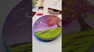 Landscaping on a mini canvas #art #artshorts #shorts