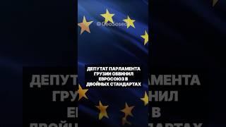 Депутат парламента Грузии обвинил Евросоюз в двойных стандартах #грузия #евросоюз #политика