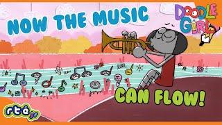 These Musical Notes Need Our Help!  | Doodle Girl | @RTÉjrOfficial