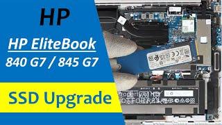 HP EliteBook 840 G7 and HP EliteBook 845 G7 Laptop SSD Upgrade and Disassembly & Replacing Parts