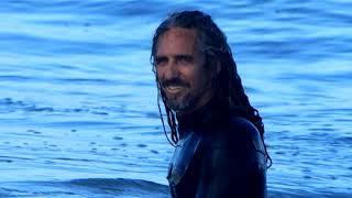 ROB MACHADO AT SEASIDE ON HIS NEW "TOO FISH" MODEL.