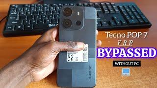 TECNO POP 7 (BF6) FRP BYPASS Simplified. Google account Remove - Soft & Hard