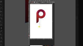 p logo design tutorial #shorts