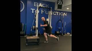 Box Step Up to Posterior Lunge w/ Dumbells