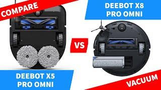 Deebot X8 Pro Omni vs X5 Pro + Test Demonstration and Features