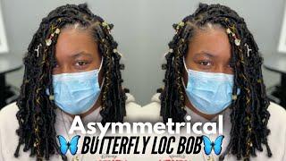 Asymmetrical Butterfly Loc Bob | Leeven Hair