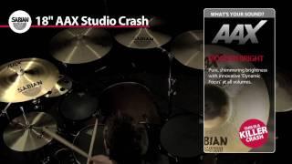 Sabian 18" AAX Studio Crash Cymbal Product Video