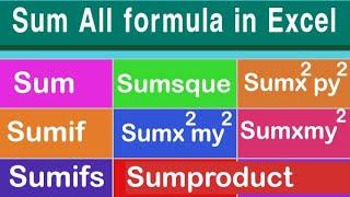 Sum All Formulas in Excel With detail | Nasir IT Solution