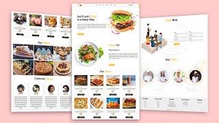 Create A Food Website Design Using | HTML & CSS