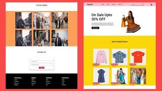 Ecommerce Website Using HTML CSS and JavaScript in Hindi | Ecommerce Website Using HTML and CSS