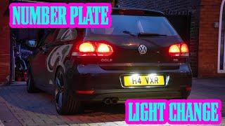 Vw Golf Mk6 Number Plate Lights Change