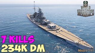 World of WarShips | Großer Kurfürst | 7 KILLS | 234K Damage - Replay Gameplay 1080p 60 fps