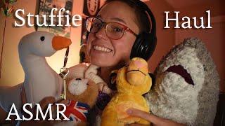 ASMR Stuffed Animal Haul (whispering, fabric scratching, some tapping)