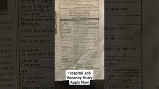 Hospital Medical Jobs Vacancy Apply Now Guwahati #privatejobs #governmentrecruitment  #guwahati