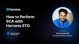 How to Perform SCA Scanning with Harness STO | Code Repository Scanning