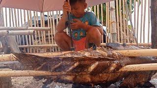 lechon green grouper | idol Inday subrang busog | Bryan Fishing Tv