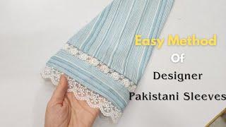 New Pakistani Sleeves Cutting and Stitching / easy Kurti Sleeves / Long Sleeves Design