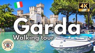 Lake Garda, Sirmione  Italy 4K "WALKING TOUR" | Walking tour with subtitles! - History - ASMR