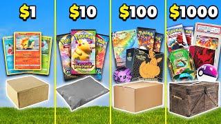 $1 vs $10 vs $100 vs $1000 Pokemon Mystery Box