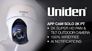 Uniden - Guardian App Cam Solo PT 2K Super HD Security Camera