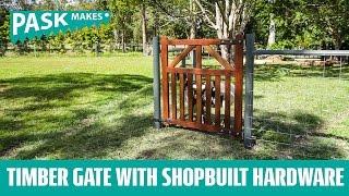 Timber Gate with Shopbuilt Hardware