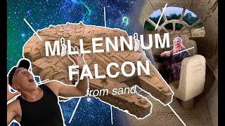 Millennium Falcon STAR WARS out of sand + explanation of special effects