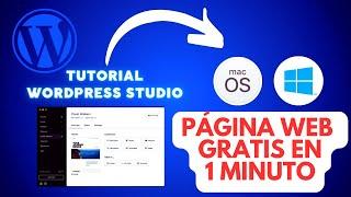  Como CREAR una Pagina Web GRATIS en 1 minuto | Studio by WordPress.com 