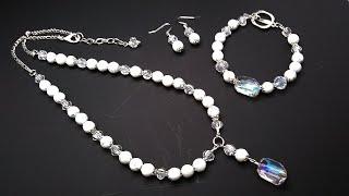 Howlite Necklace, Bracelet and Earrings Set Tutorial Using Pandahall Selected Products