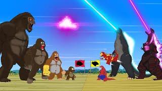 Evolution of GODZILLA vs Evolution of KONG: Who Will Win??? | GODZILLA & KONG Cartoon Movies