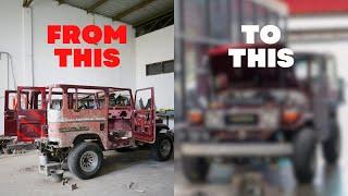 RARE COLOUR - Body Restoration & Repaint Toyota FJ40