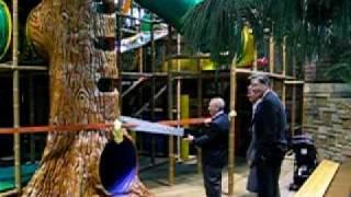 City of Edina MN - grand opening of indoor themed play structure / playground equipoment