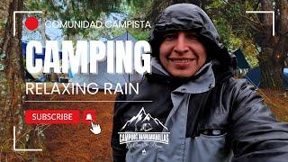 CAMPING in an Intense and Real Rain - CAMPING Relaxing with Rain Sounds