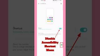 How To Remove Accessibility Shortcut On Android ||#shorts