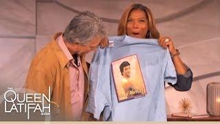 Patrick Duffy Gives Queen Latifah a Special Present