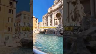 This fountain in Rome, will make your wishes come true! #romanholiday #rome #trevifountain #italy