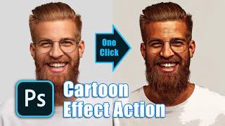 Cartoon Effect Action in Adobe Photoshop - Free Download