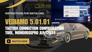 Vediamo Connection Configuration Tool 5.01.01With Tactrix, MongoosePro JLR J2534 Passthur