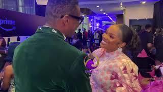 LATEEF ADEDIMEJI PROSTRATES TO IYABO OJO AT FUNKE AKINDELE’S MOVIE PREMIERE SHE MUST BE OBEYED