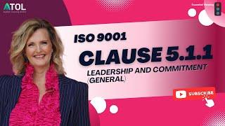 ISO 9001 Clause 5.1.1 Leadership and Commitment (General) | Auditor Training Online