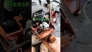 Adjust wood saw carburetor #husqvarna #stihl #carburetor #goldenhand