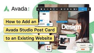 How to Add an Avada Studio Post Card to an Existing Website