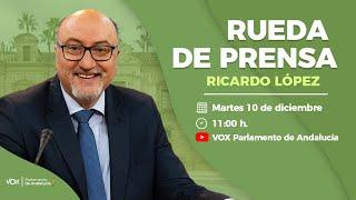  DIRECTO | Rueda de prensa de Ricardo López desde el Parlamento de Andalucía