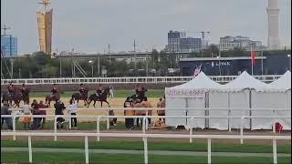 Team Kazakhstan parading at the Kokpar World Nomad Games 2024 Day 2