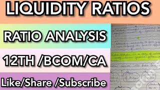 Ratio Analysis ( Liquidity Ratios )