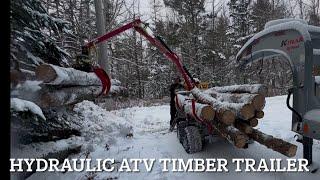 MICRO HYDRAULIC TIMBER TRAILER, an AMAZING TOOL!