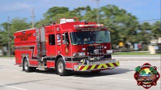 *SCREAMING Q2B!!* Palm Beach County Fire Rescue Squad 19 and Rescue 19 Responding Urgently To a MVA!