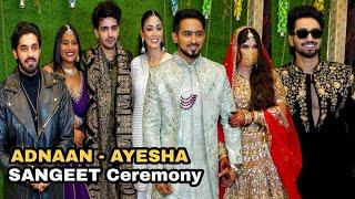 Adnaan Shaikh and Ayesha Shaikh SANGEET Ceremony | Sana Makbul Vishal Pande Shivani Kumari,Mr Faisu