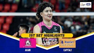 CAPITAL1 VS AKARI | SET 1 GAME HIGHLIGHTS | 2024-25 PVL ALL-FILIPINO CONFERENCE | FEB. 1, 2025