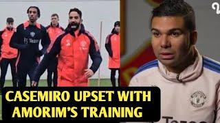 HE EVEN TRIED TO FIGHT US! Casemiro reacts to Amorim's brutal first training at Carrington