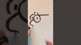 Fun with Number 9! How to draw a Face with Glasses for Kids!